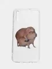 Бежевый чехол на Honor 10i/20 Lite 2019/20e/Huawei P Smart Plus 2019 / Хонор 10i прозрачный