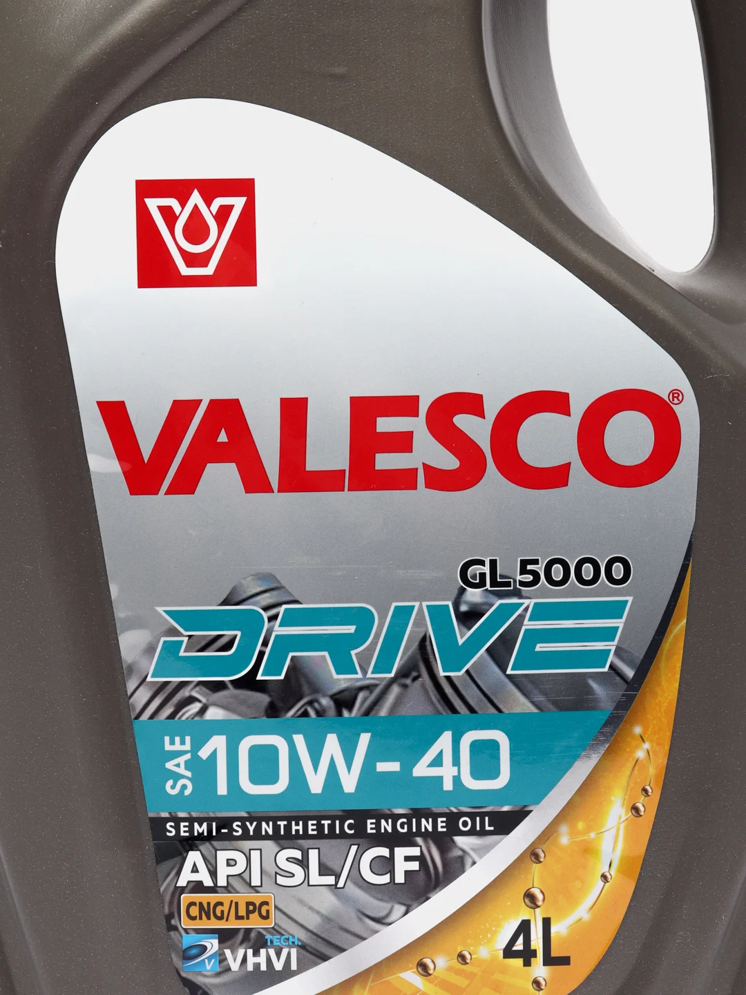 Масло VALESCO DRIVE GL 5000 10/40 API SL/CF п/синтетическое, 4 л, ПЭ