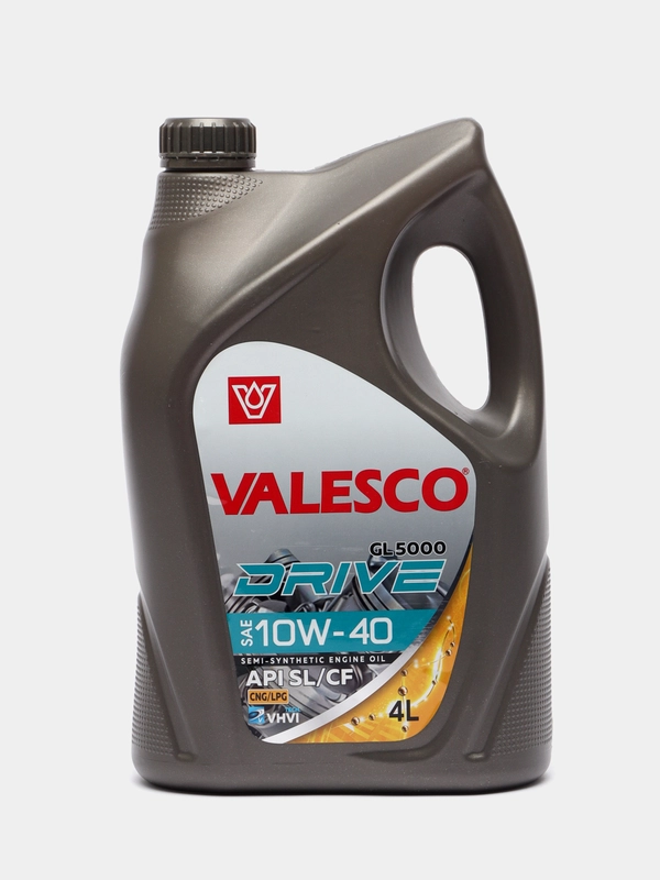Масло VALESCO DRIVE GL 5000 10/40 API SL/CF п/синтетическое, 4 л, ПЭ