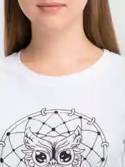 Разноцветный футболка женская, с печатью