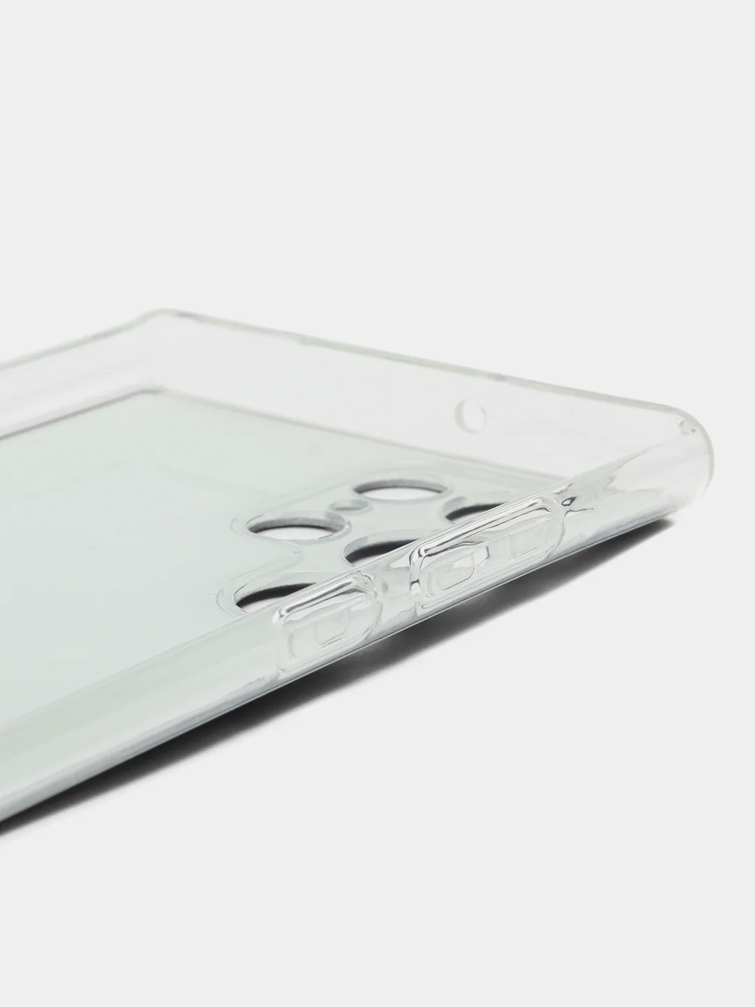 Серый меланж чехол на Samsung Galaxy S22 Ultra / Самсунг S22 Ultra прозрачный с рисунком, защита камеры
