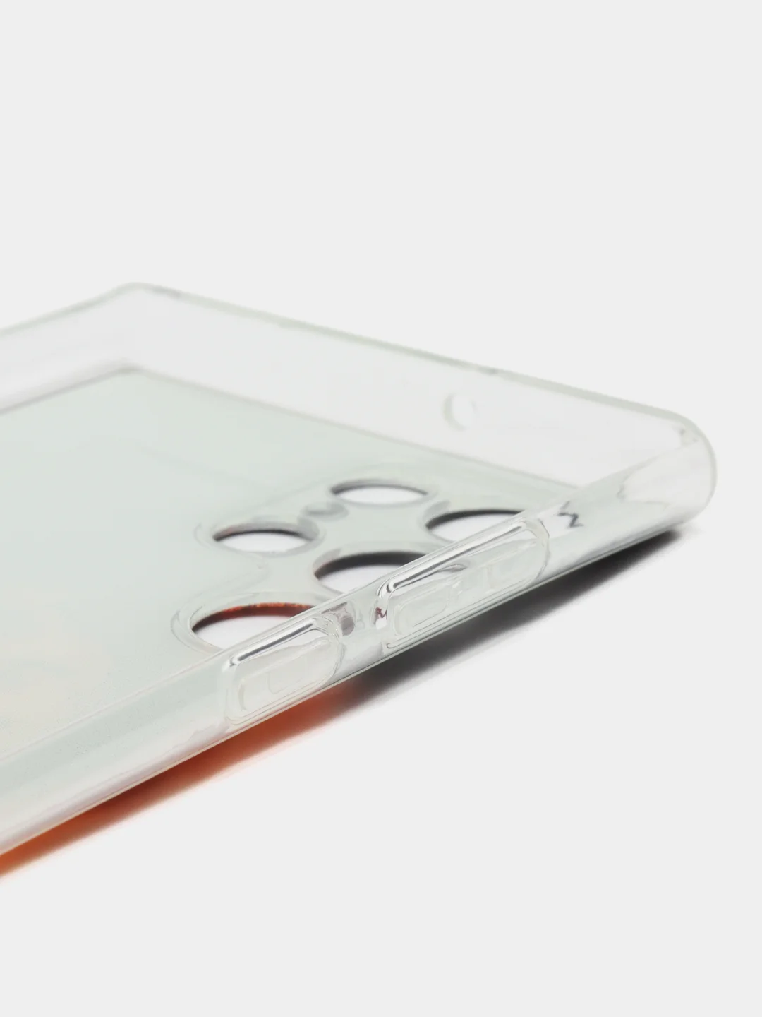 Светло-бежевый чехол на Samsung Galaxy S22 Ultra / Самсунг S22 Ultra прозрачный с рисунком, защита камеры