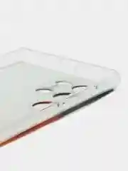 Светло-бежевый чехол на Samsung Galaxy S22 Ultra / Самсунг S22 Ultra прозрачный с рисунком, защита камеры
