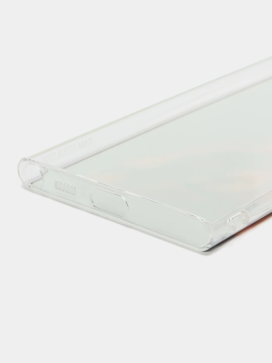 Светло-бежевый чехол на Samsung Galaxy S22 Ultra / Самсунг S22 Ultra прозрачный с рисунком, защита камеры