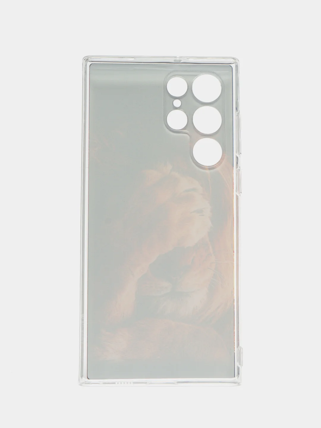 Светло-бежевый чехол на Samsung Galaxy S22 Ultra / Самсунг S22 Ultra прозрачный с рисунком, защита камеры