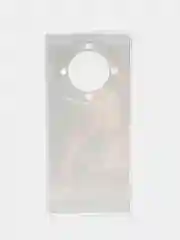 Светло-бежевый силиконовый чехол на Honor X9A / Хонор X9A прозрачный, с рисунком, защита камеры