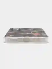 Коричневый силиконовый чехол на Realme 10 4G / Реалми 10 4G прозрачный, с рисунком, защита камеры
