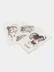 Татуировка временная Аниме Девушки Коты