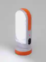 ЕРМАК фонарь аккумуляторный, 2-в-1, 17+0,5 Вт, LED, шнур 220В, солнечная батарея, пластик, 14,5 x 5,5 см