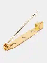 Желтый основа для броши с застежкой, булавка, 10 штук