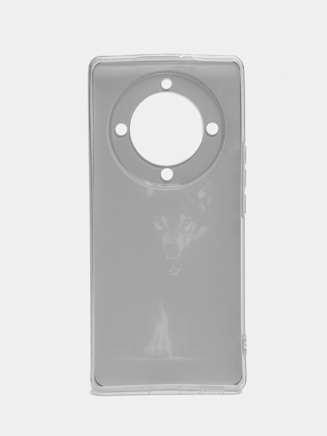 Серый меланж силиконовый чехол на Honor X9A / Хонор X9A прозрачный, с рисунком, защита камеры