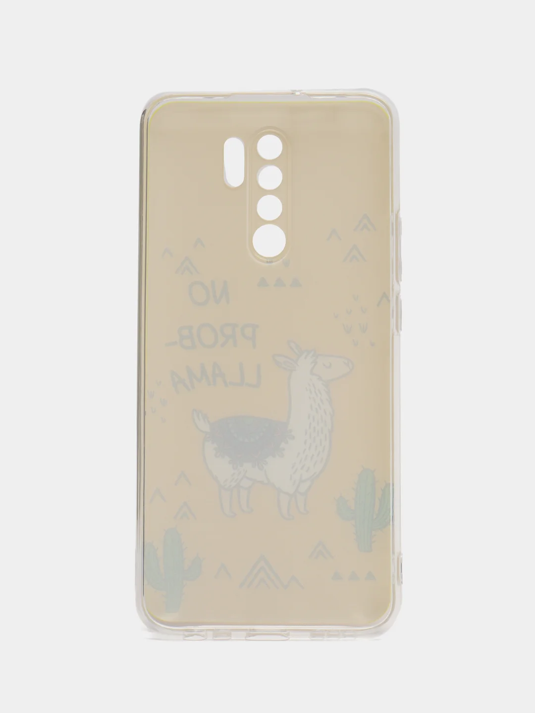 Горчичный силиконовый чехол на Xiaomi Redmi 9 / Сяоми Редми 9 прозрачный, с рисунком, защита камеры