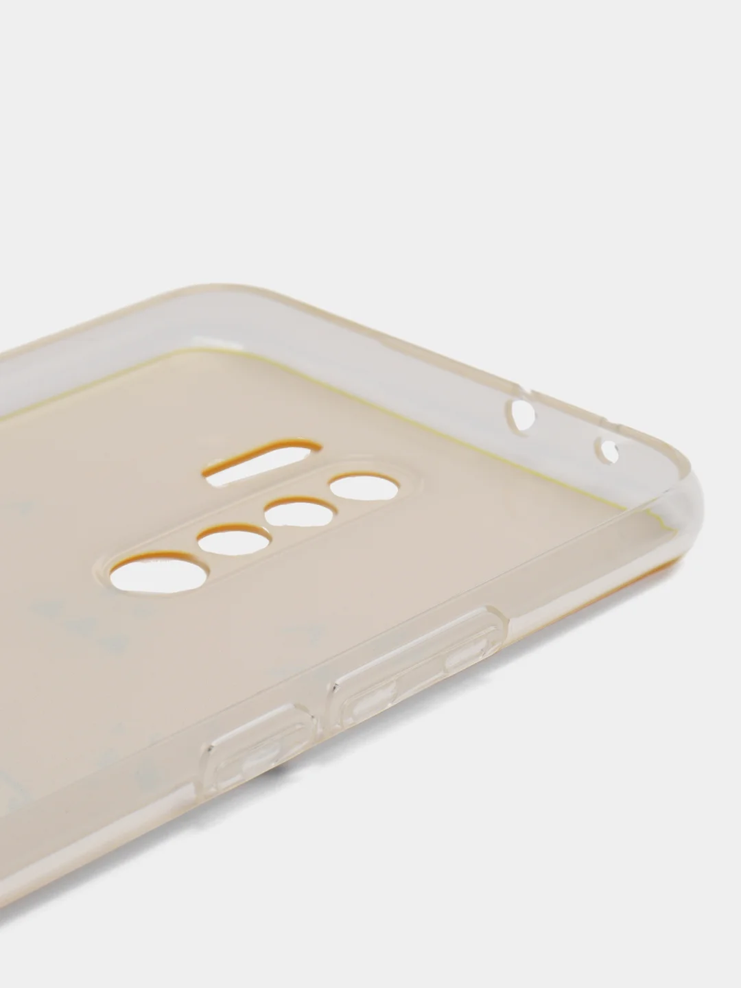 Горчичный силиконовый чехол на Xiaomi Redmi 9 / Сяоми Редми 9 прозрачный, с рисунком, защита камеры