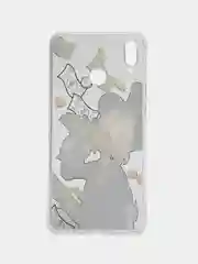 Тёмно-зелёный силиконовый чехол на Honor 8X / Хонор 8Х прозрачный, с рисунком, защита камеры