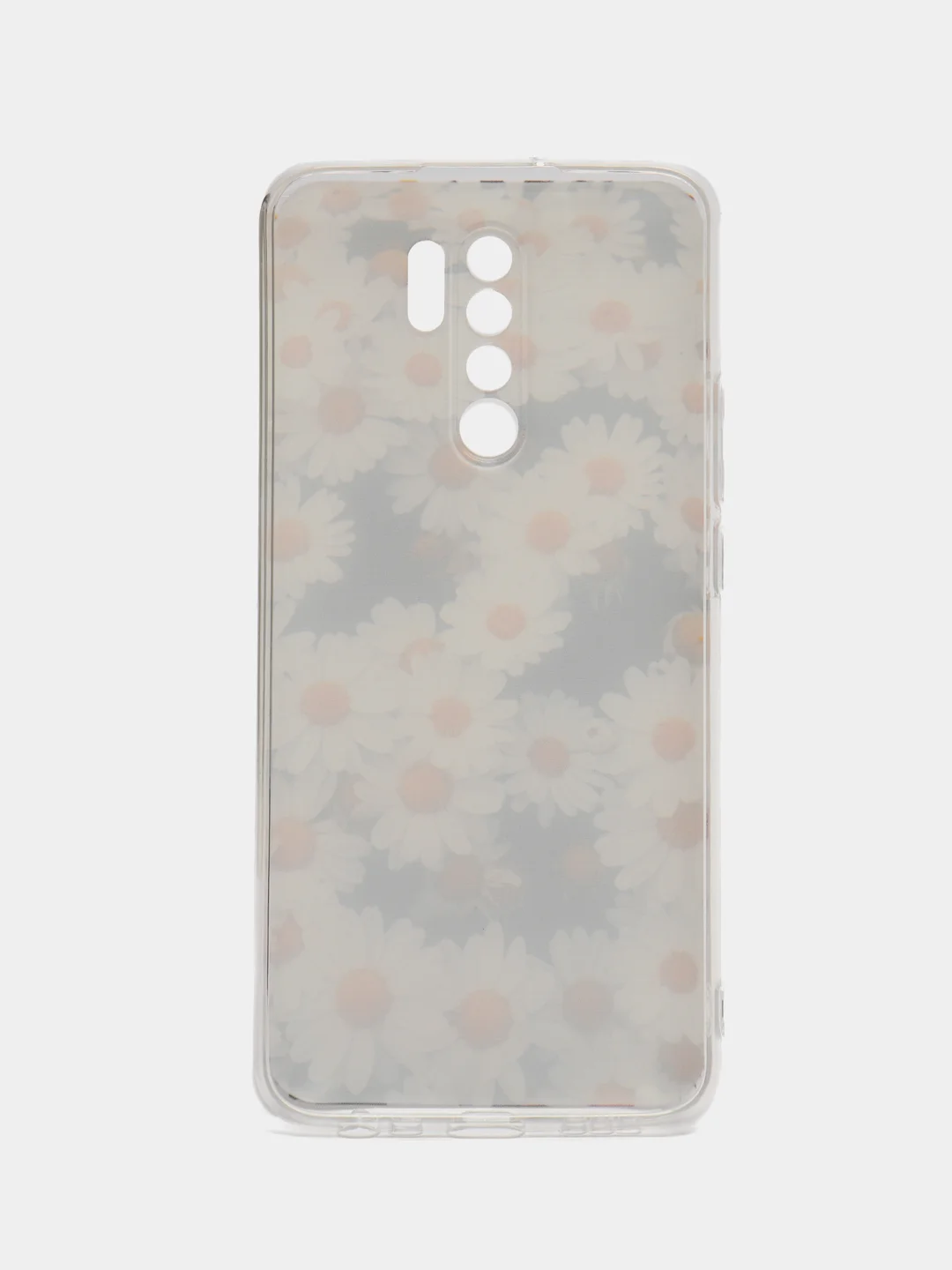 Золотой силиконовый чехол на Xiaomi Redmi 9 / Сяоми Редми 9 прозрачный, с рисунком, защита камеры
