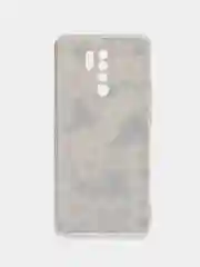 Золотой силиконовый чехол на Xiaomi Redmi 9 / Сяоми Редми 9 прозрачный, с рисунком, защита камеры