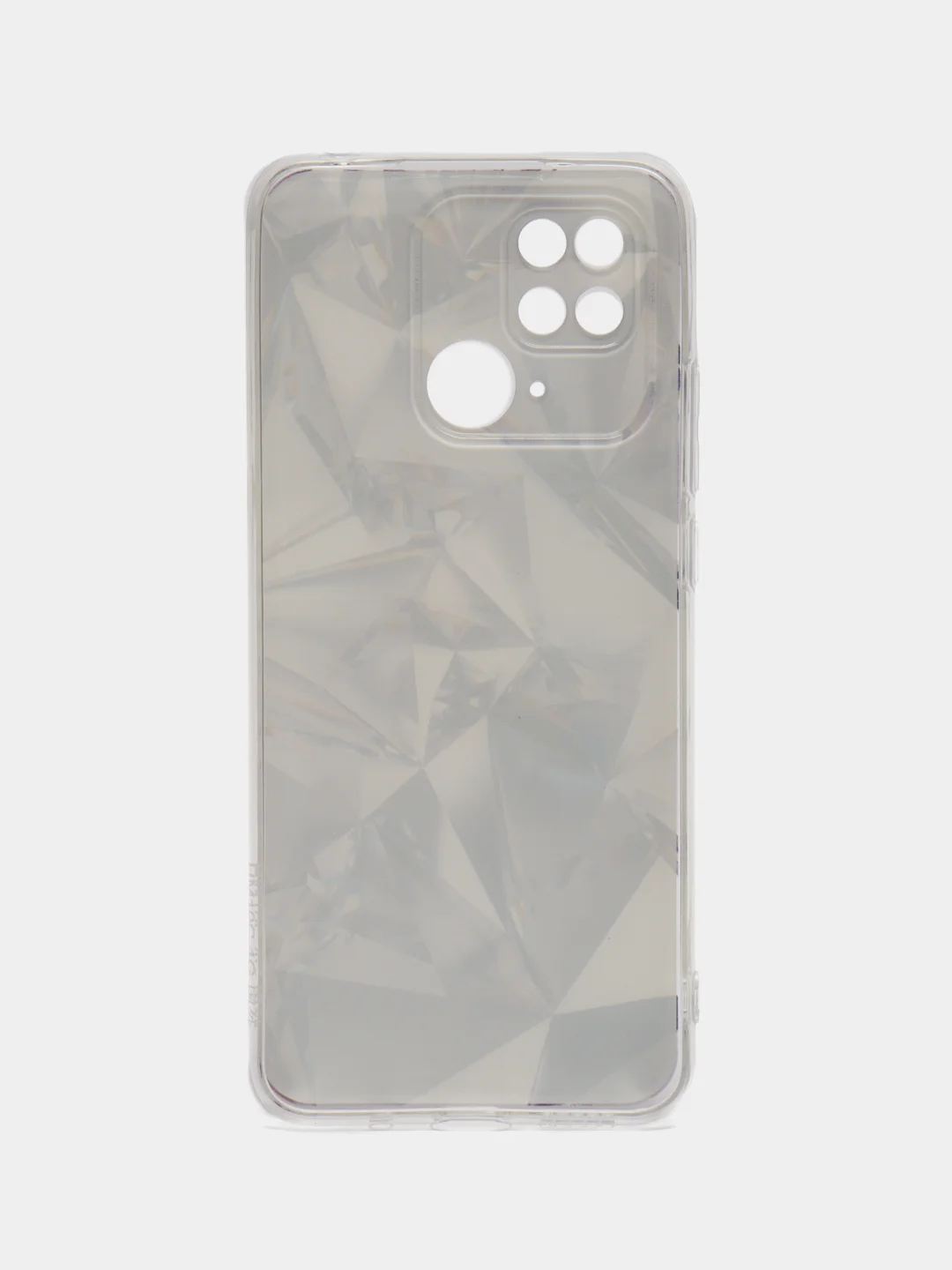 Серый металлик чехол на Xiaomi Redmi 10C / Сяоми Редми 10С прозрачный, с рисунком, защита камеры
