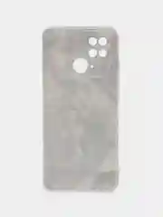 Серый металлик чехол на Xiaomi Redmi 10C / Сяоми Редми 10С прозрачный, с рисунком, защита камеры