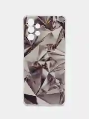 Серый металлик силиконовый чехол на Samsung Galaxy A13 4G / Самсунг А13 4G прозрачный, с рисунком
