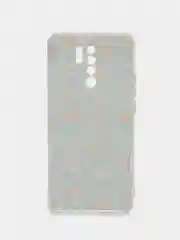 Светло-оранжевый силиконовый чехол на Xiaomi Redmi 9 / Сяоми Редми 9 прозрачный, с рисунком, защита камеры