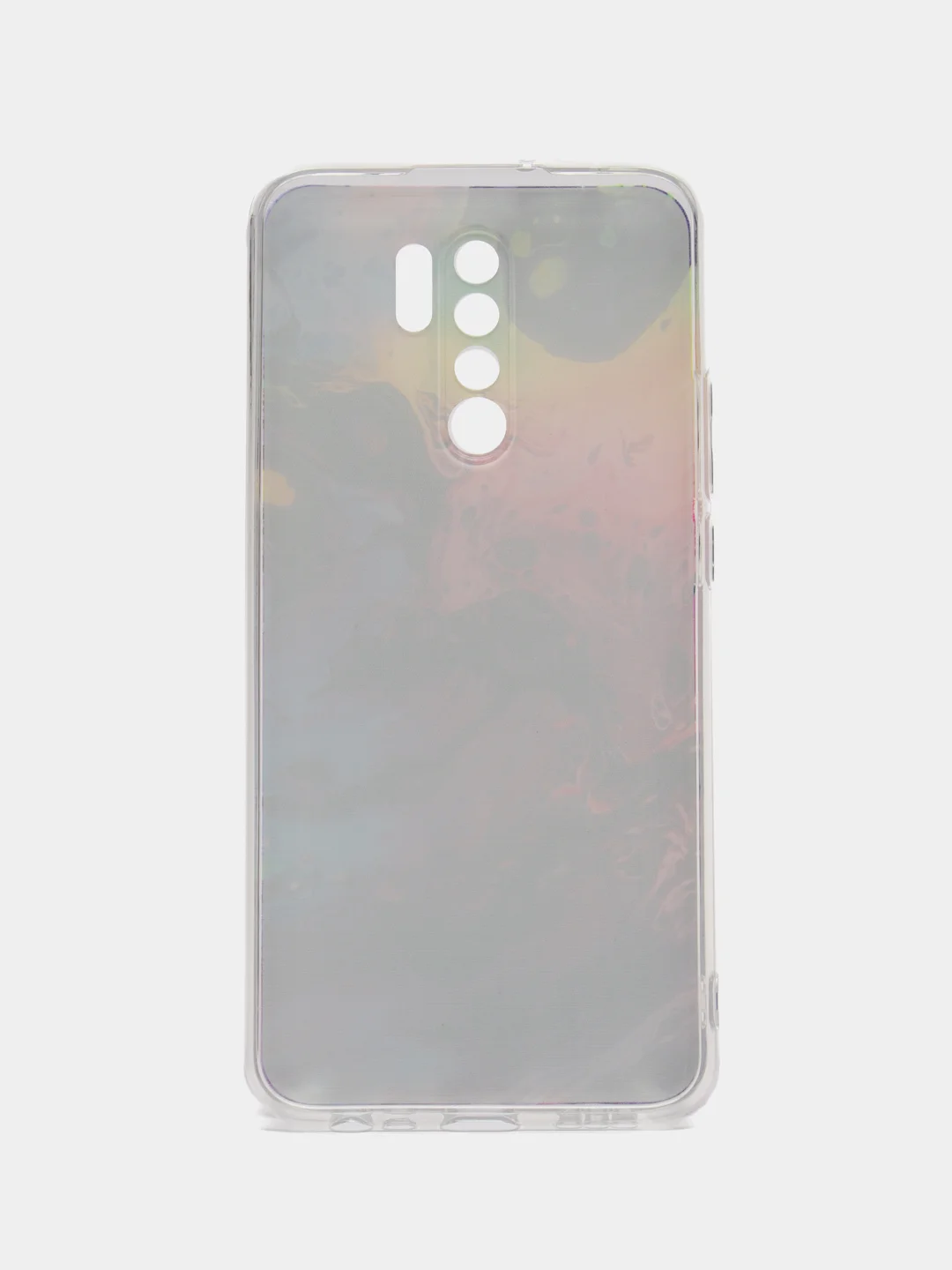 Пурпурный силиконовый чехол на Xiaomi Redmi 9 / Сяоми Редми 9 прозрачный, с рисунком, защита камеры