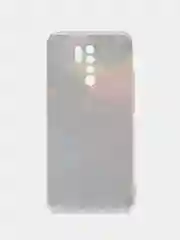 Пурпурный силиконовый чехол на Xiaomi Redmi 9 / Сяоми Редми 9 прозрачный, с рисунком, защита камеры