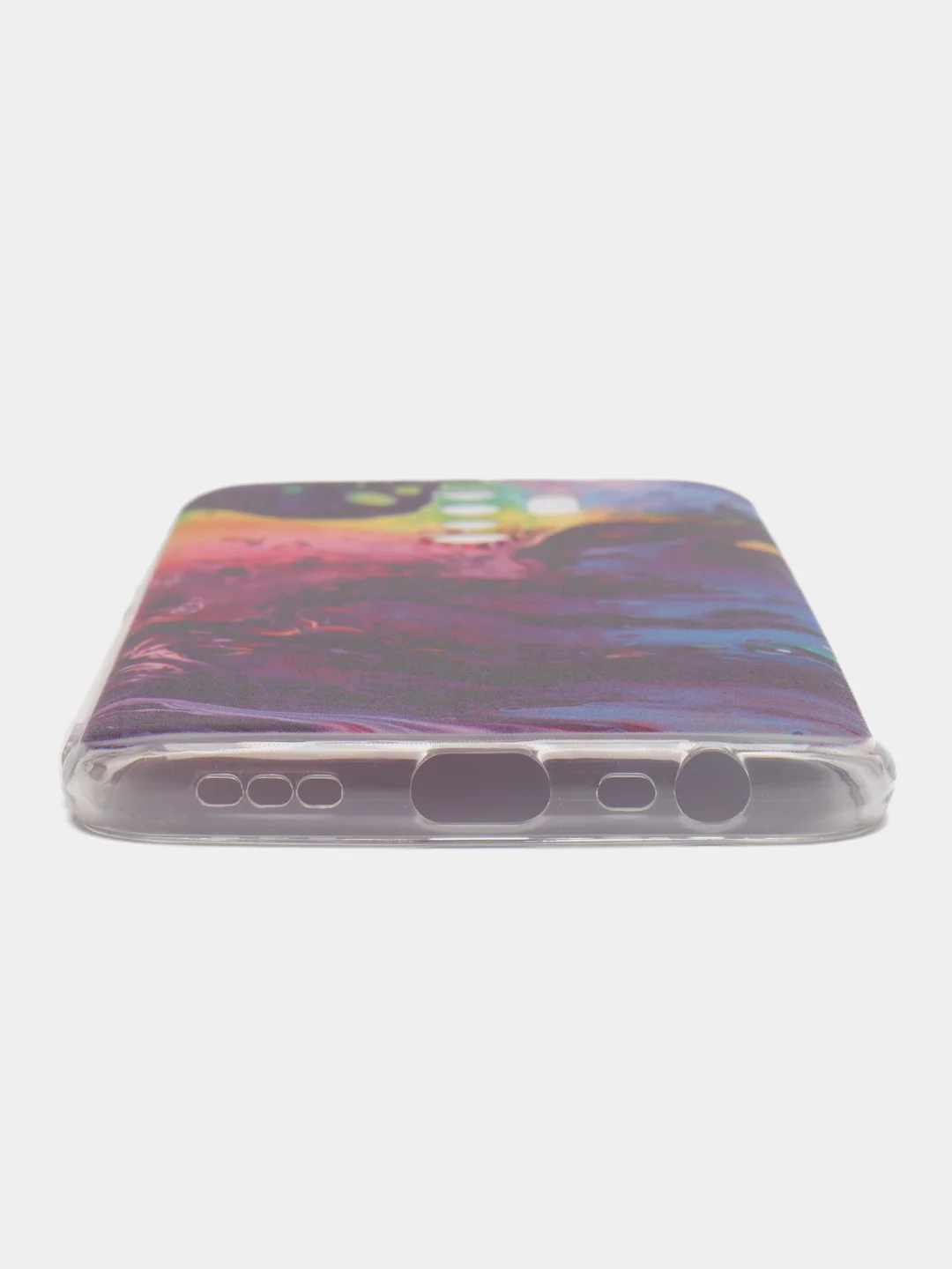 Пурпурный силиконовый чехол на Xiaomi Redmi 9 / Сяоми Редми 9 прозрачный, с рисунком, защита камеры