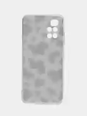 Золотистый хаки силиконовый чехол на Xiaomi Redmi 10 / Сяоми Редми 10 прозрачный с рисунком, защита камеры