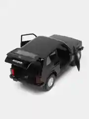 Черный машина LADA НИВА 4x4 12 см, Технопарк, открываются двери и багажник, металлическая модель