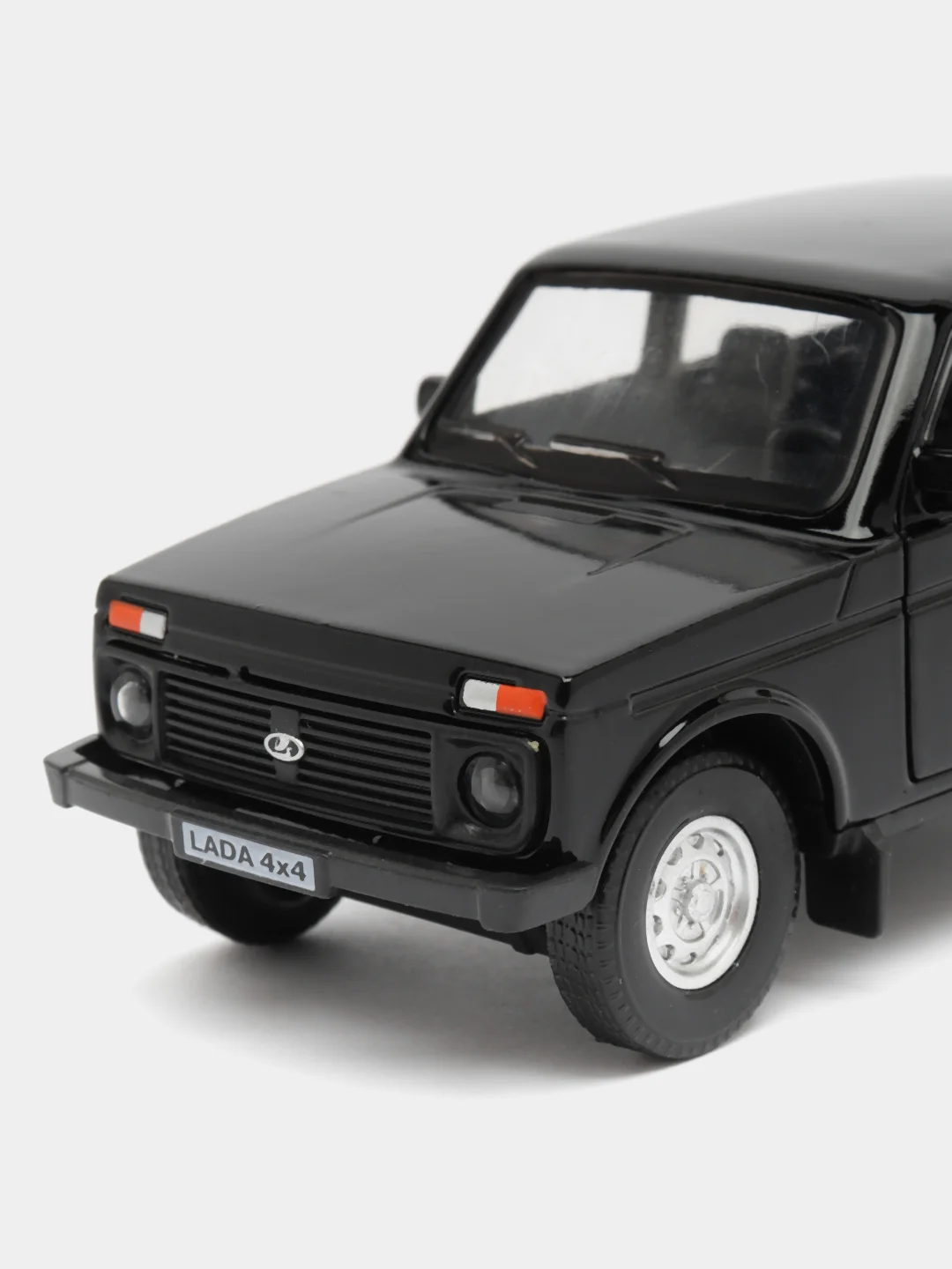 Черный машина LADA НИВА 4x4 12 см, Технопарк, открываются двери и багажник, металлическая модель