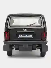 Черный машина LADA НИВА 4x4 12 см, Технопарк, открываются двери и багажник, металлическая модель