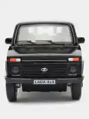 Черный машина LADA НИВА 4x4 12 см, Технопарк, открываются двери и багажник, металлическая модель