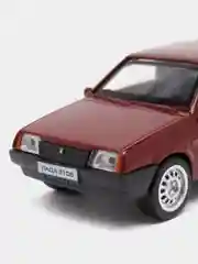 Вишнёвый машина LADA-2108 Спутник 12 см Технопарк, металлическая, открываются двери и багажник