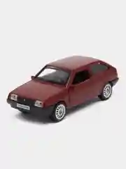 Вишнёвый машина LADA-2108 Спутник 12 см Технопарк, металлическая, открываются двери и багажник