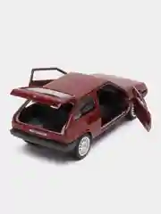 Вишнёвый машина LADA-2108 Спутник 12 см Технопарк, металлическая, открываются двери и багажник