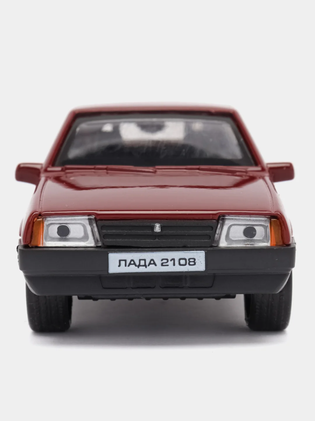 Вишнёвый машина LADA-2108 Спутник 12 см Технопарк, металлическая, открываются двери и багажник