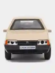 Бежевый машина LADA-21099, 12 см, Технопарк, металлическая, открываются передние двери и багажник