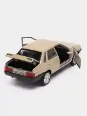 Бежевый машина LADA-21099, 12 см, Технопарк, металлическая, открываются передние двери и багажник