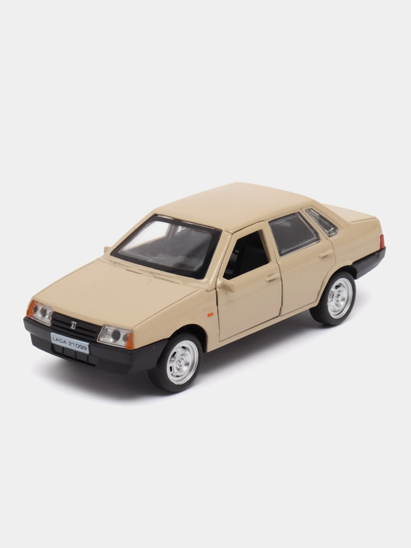Машина LADA-21099, 12 см, Технопарк, металлическая, открываются передние двери и багажник