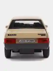 Бежевый машина LADA-21099, 12 см, Технопарк, металлическая, открываются передние двери и багажник