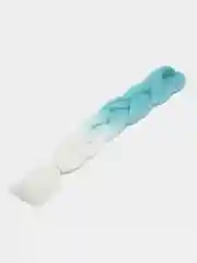 Белый цветная коса (канекалон) на резинке градиент