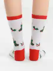 Алый носки Новогодние,  женские теплые утолщенные