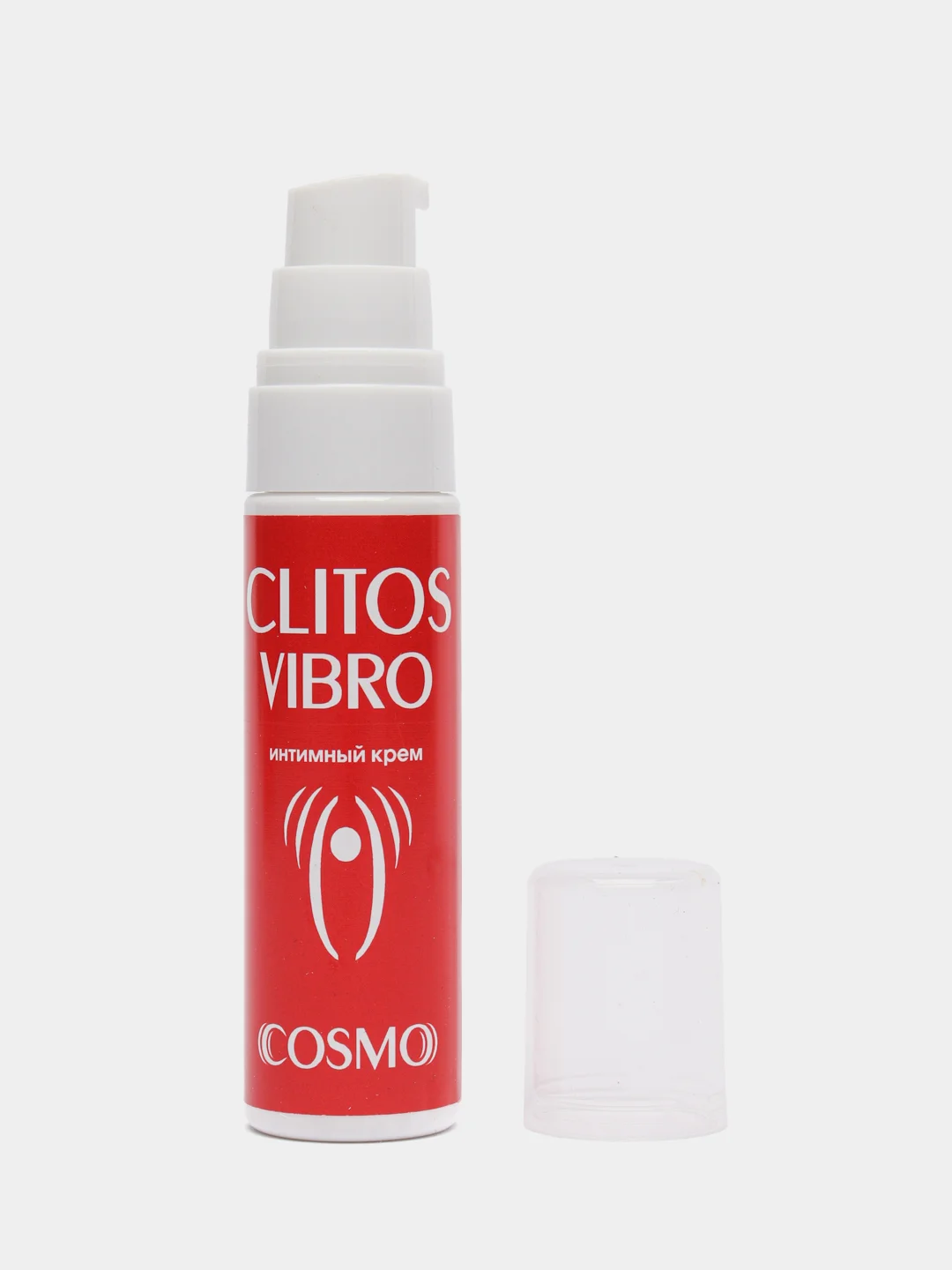 Алый жидкий вибратор Clitos cream cosmo vibro, возбуждающий крем для женщин