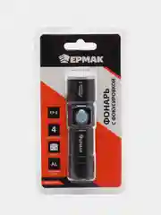 ЕРМАК фонарь, XPE, 3 Вт, 150 м, 1200мАч, 2,5 х 2,5 х 9,5 см, 3 режима, алюминиевый сплав, 1 цвет
