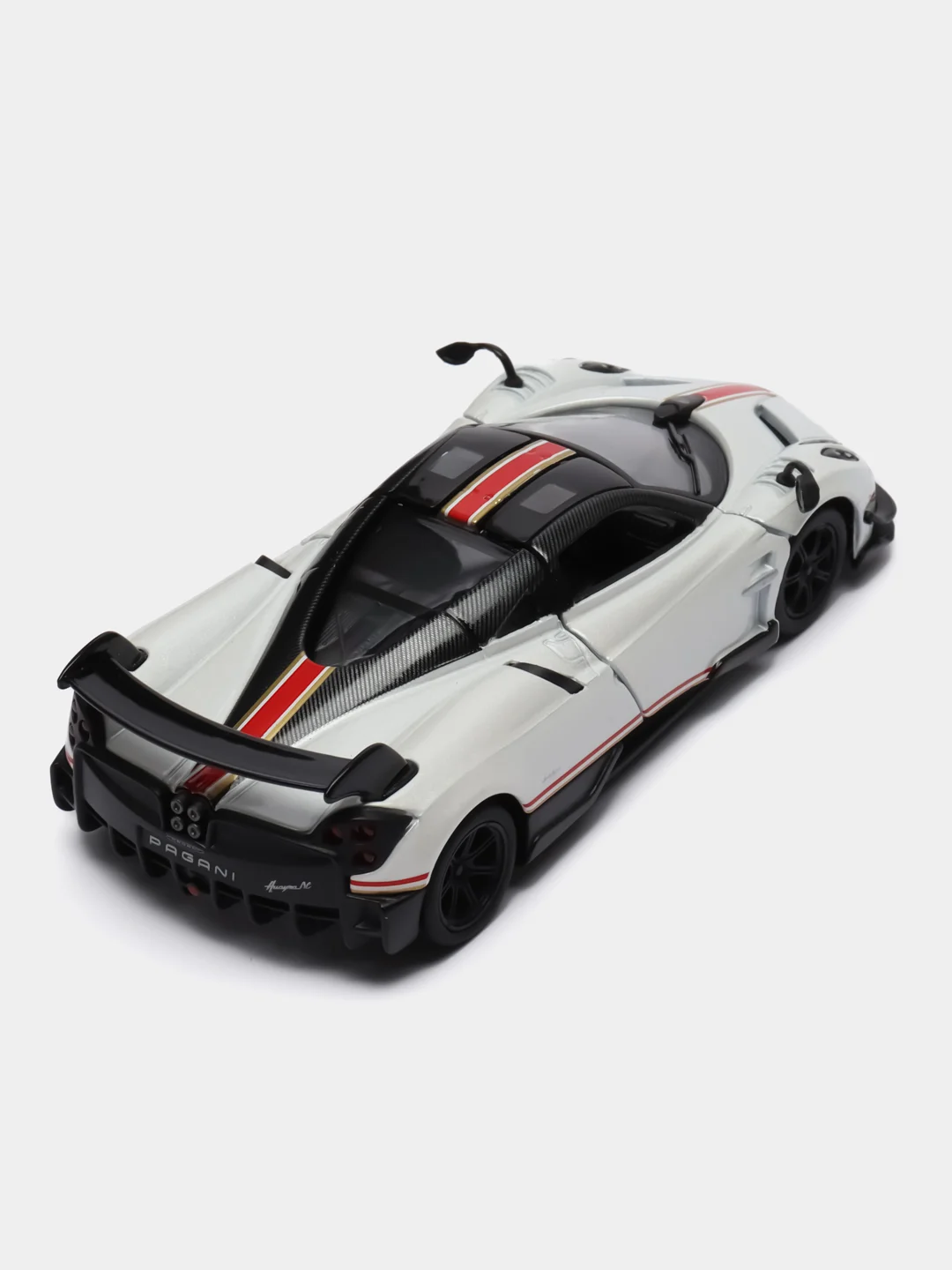 Белый металлическая машинка Kinsmart 1:38 2016 Pagani Huayra BC с принтом KT5400DF