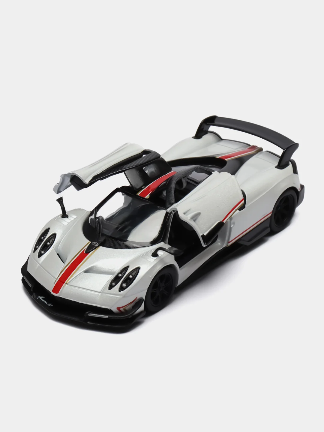 Белый металлическая машинка Kinsmart 1:38 2016 Pagani Huayra BC с принтом KT5400DF