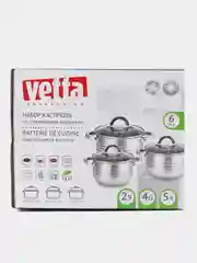 VETTA Фултон Набор кастрюль 6 пр. (2,9 л+4,0 л+5,4 л) со стекл. крышкой