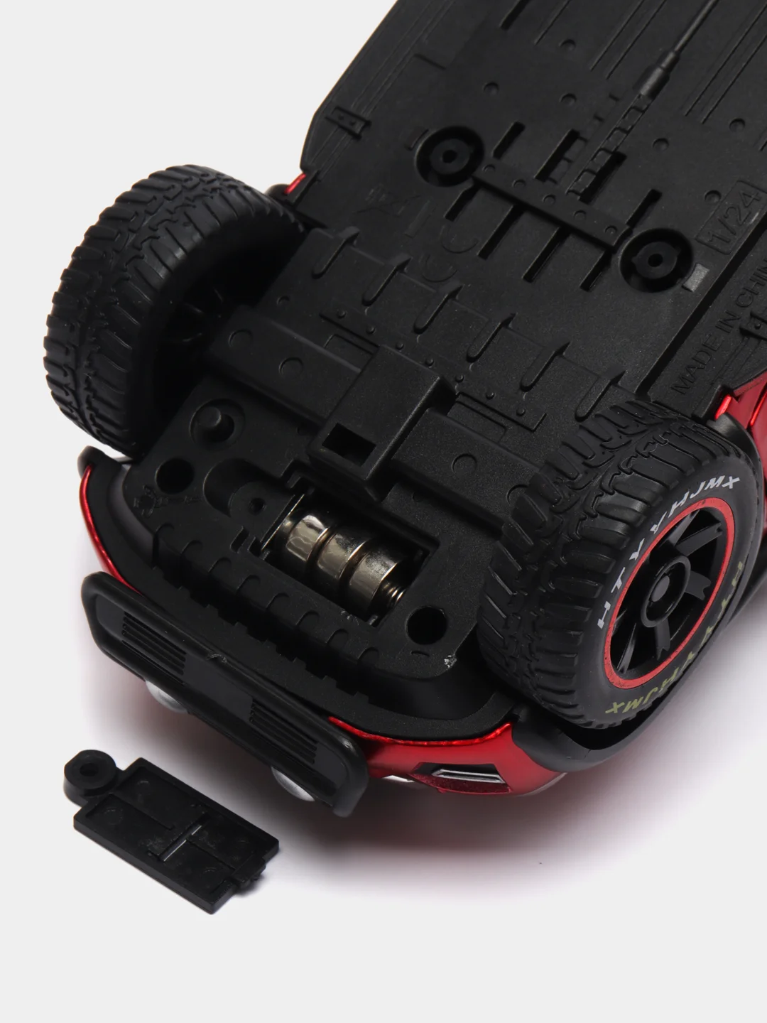 Красный металлическая машинка HengTeng 1:24 Toyota Land Cruiser Prado Off-Road 22 см, 53522-25A