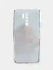 Светло-коричневый силиконовый чехол на Xiaomi Redmi 9 / Сяоми Редми 9 прозрачный, с рисунком, защита камеры