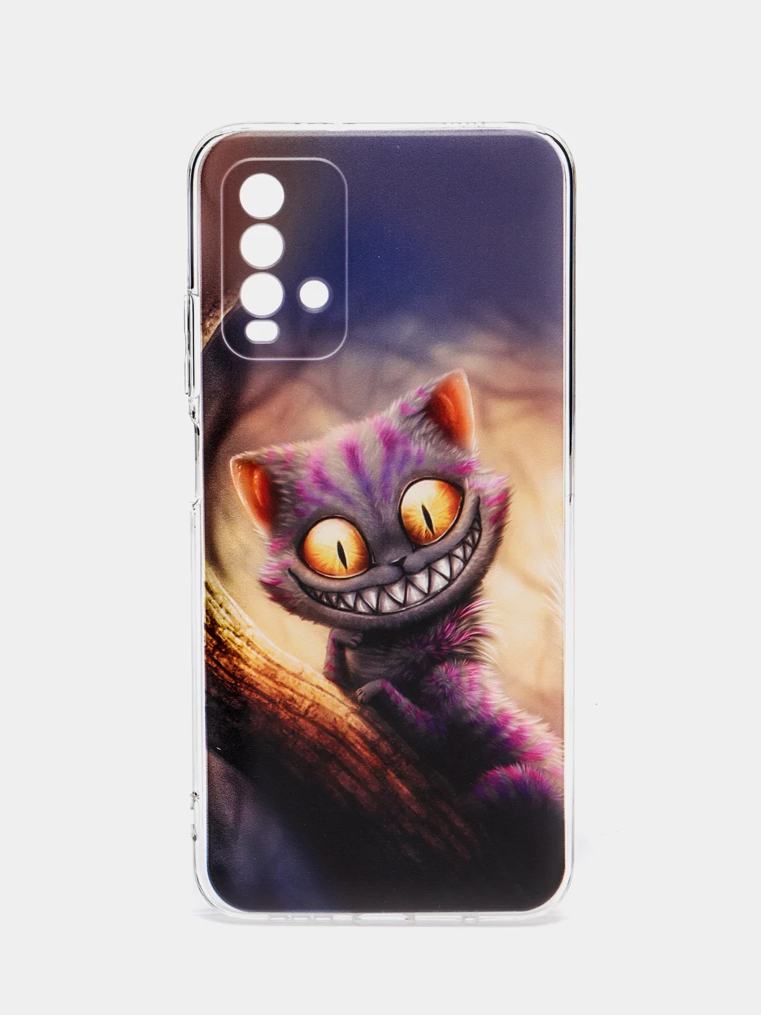 Индиго силиконовый чехол на Xiaomi Redmi 9T / Редми 9Т прозрачный, с рисунком, защита камеры